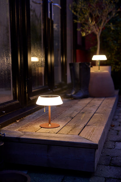 Halo Design Solar Portable Table Lamp - Terracotta