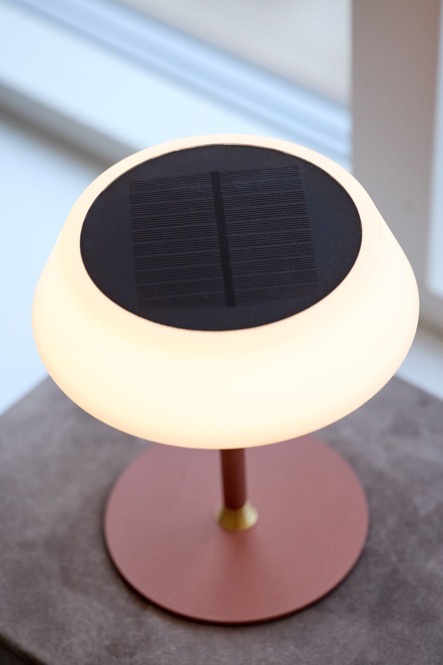Halo Design Solar Portable Table Lamp - Terracotta
