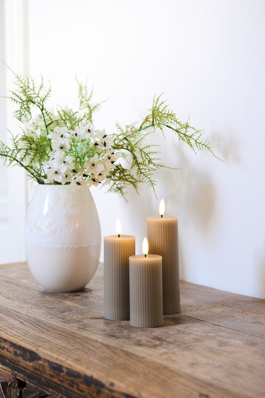 Sirius Smilla genopladelige bloklys 3 stk. - Beige