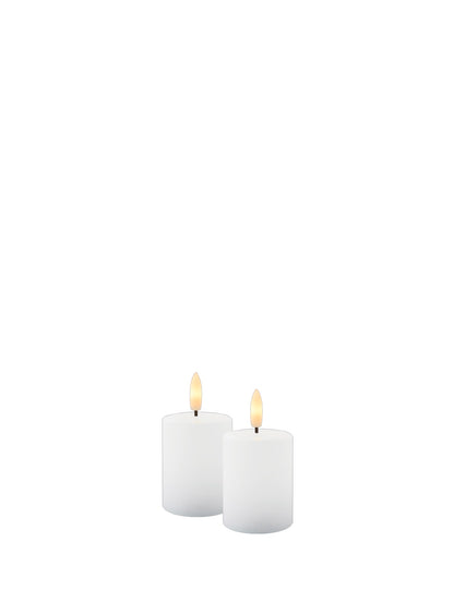 Hvide LED stearinlys med 3D flamme