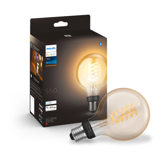 Philips Hue Hue Filament E27 Globe-lampa med Bluetooth