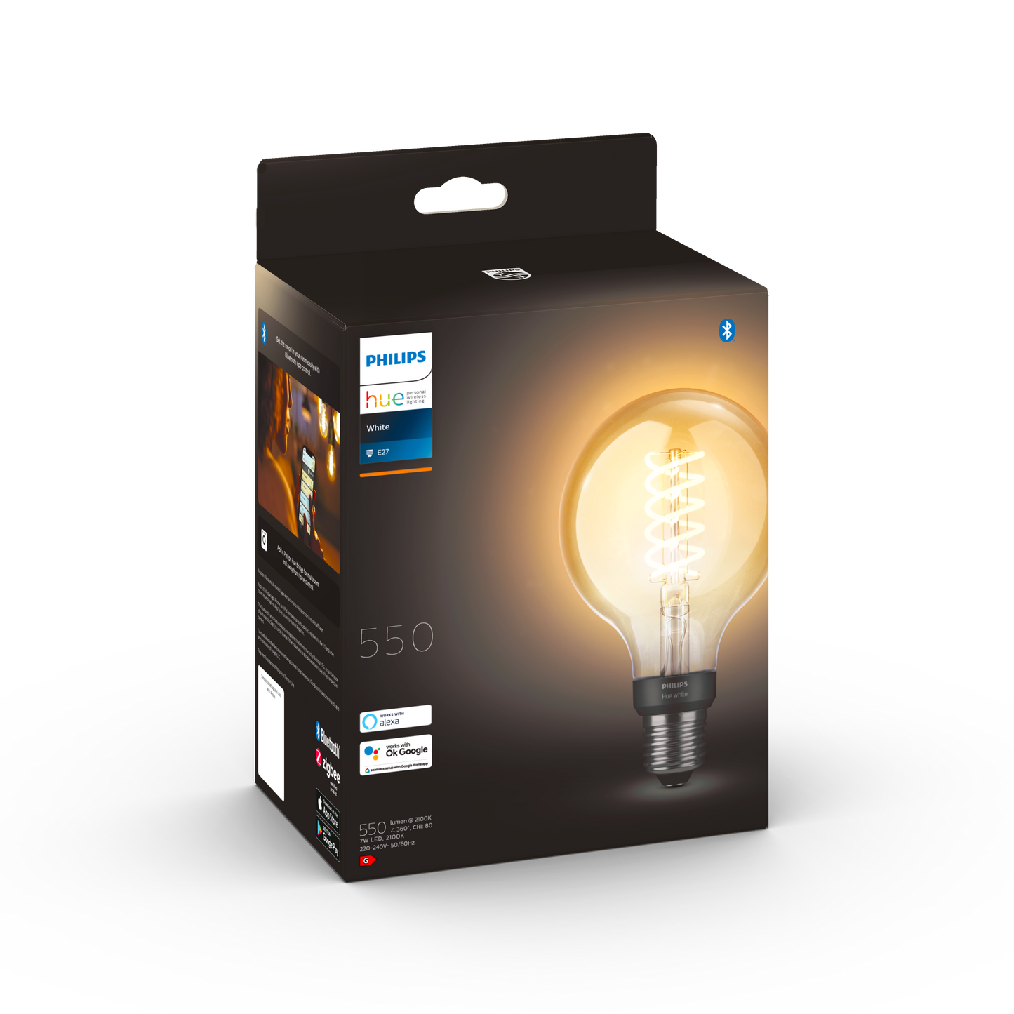 Philips Hue Hue Filament E27 Globe-lampa med Bluetooth