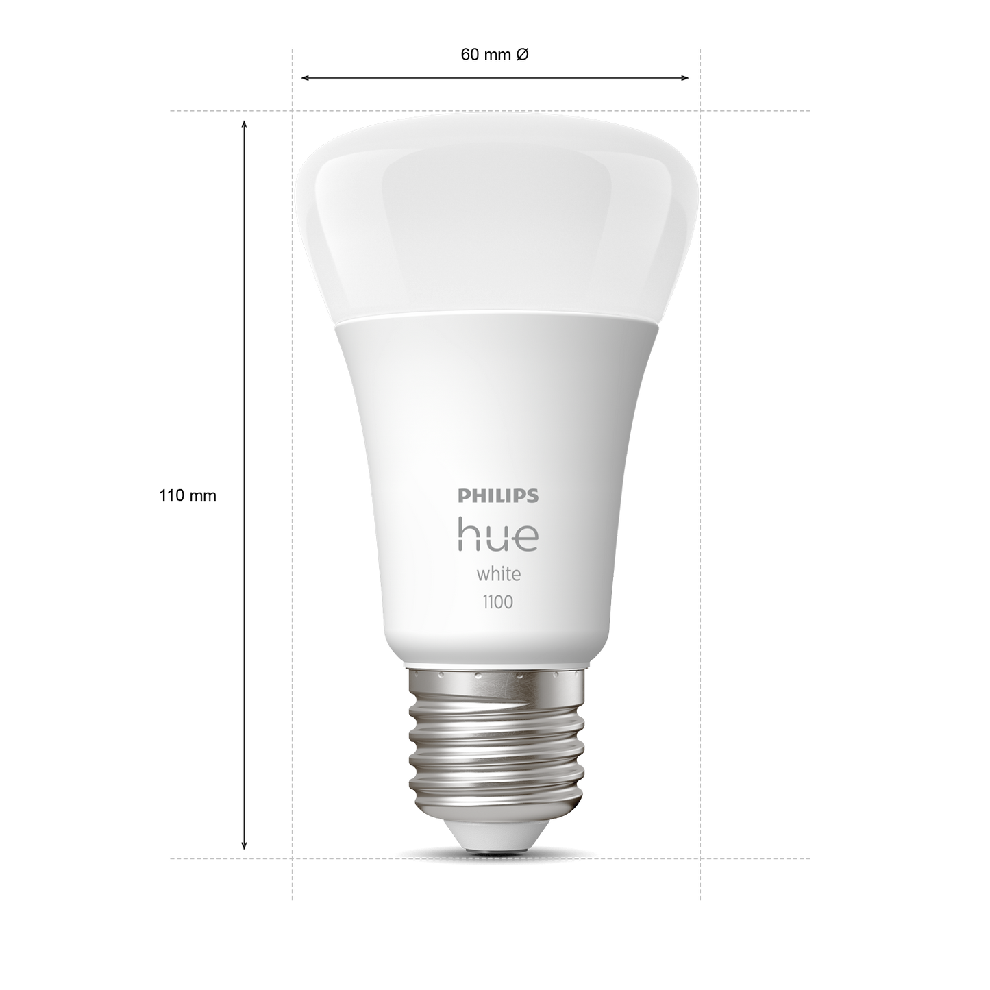 Philips Hue - Hue Bulb White BT E27 1100 Lumen 2-pack