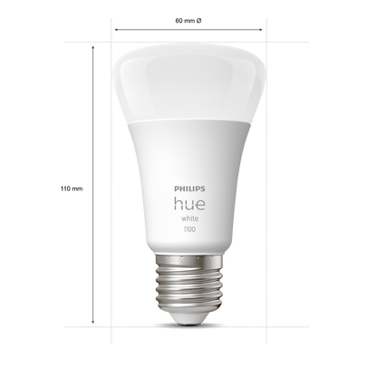 Philips Hue - Hue Bulb White BT E27 1100 Lumen 2-pack