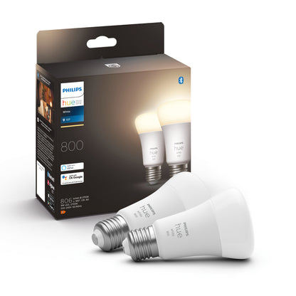 Philips Hue - Hue White E27 Lyskilde m. Bluetooth 2-pak