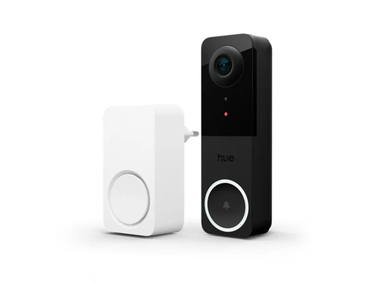Philips Hue Secure bundle med sort videodørklokke og hvid Smart Chime