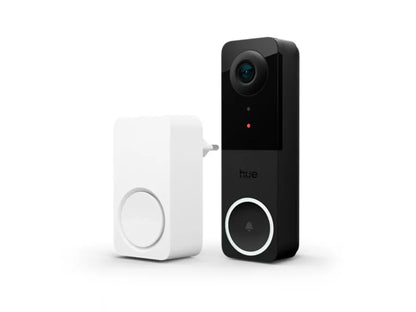 Philips Hue Secure bundle med sort videodørklokke og hvid Smart Chime