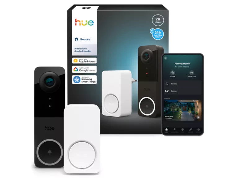 Philips Hue Secure kablet videodørklokke med Smart Chime – sort