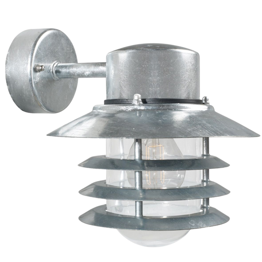 Nordlux Vejers væglampe down - Galvaniseret stål