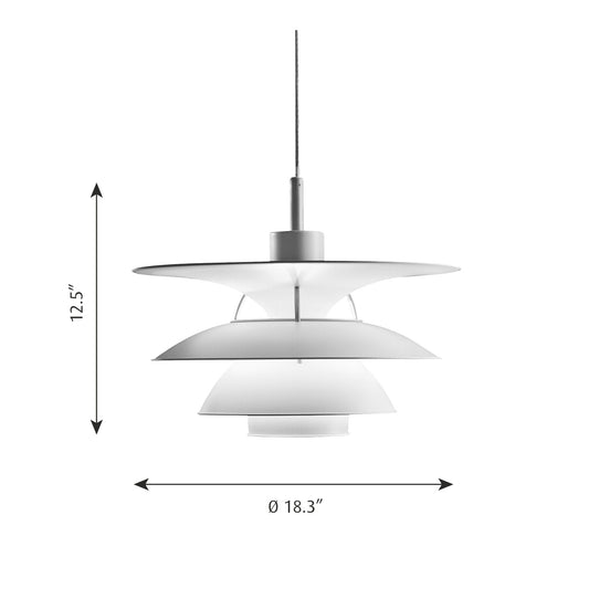 Louis Poulsen PH 5-4½ Pendel  - Hvid