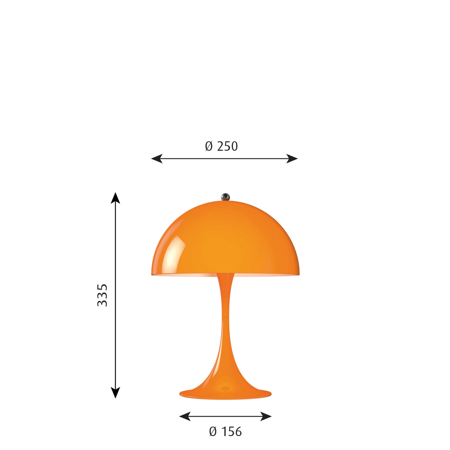 Louis Pulsen - Panthella 250 Bordlampe - Orange