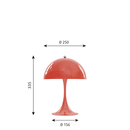 Louis Poulsen Panthella 250 Bordlampe - Koral