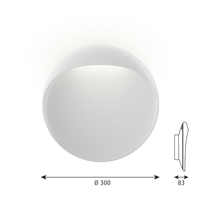 Louis Poulsen - Flindt Væglampe LED - Hvid - Ø30