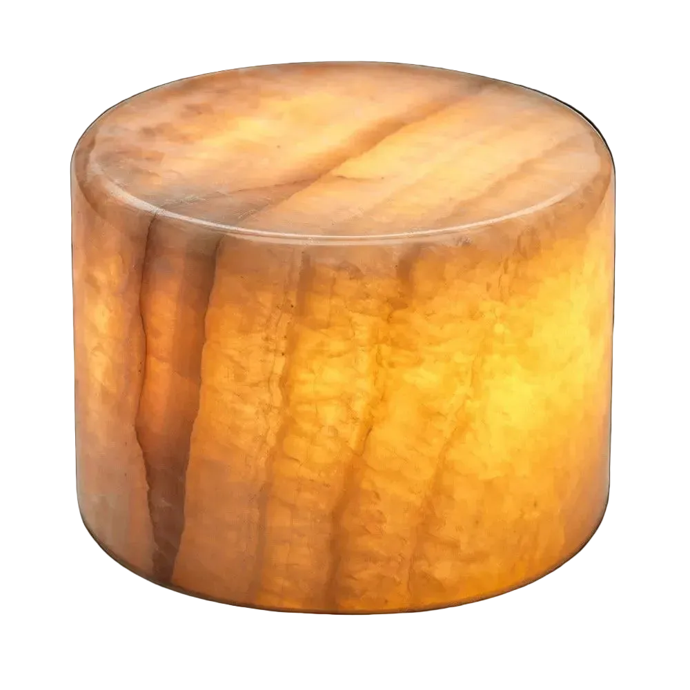 Unison Marble L Beige blank ægte marmor med lys