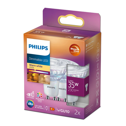 Philips Gu10 - 35W - 2-pack - dimbar