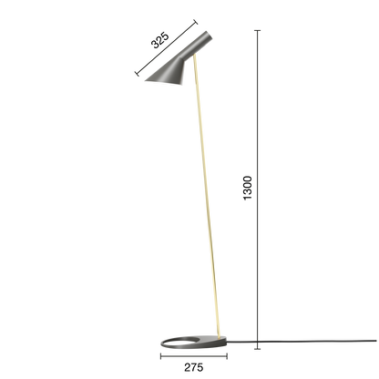 Louis Poulsen AJ Gulvlampe Brass/Warm Grey
