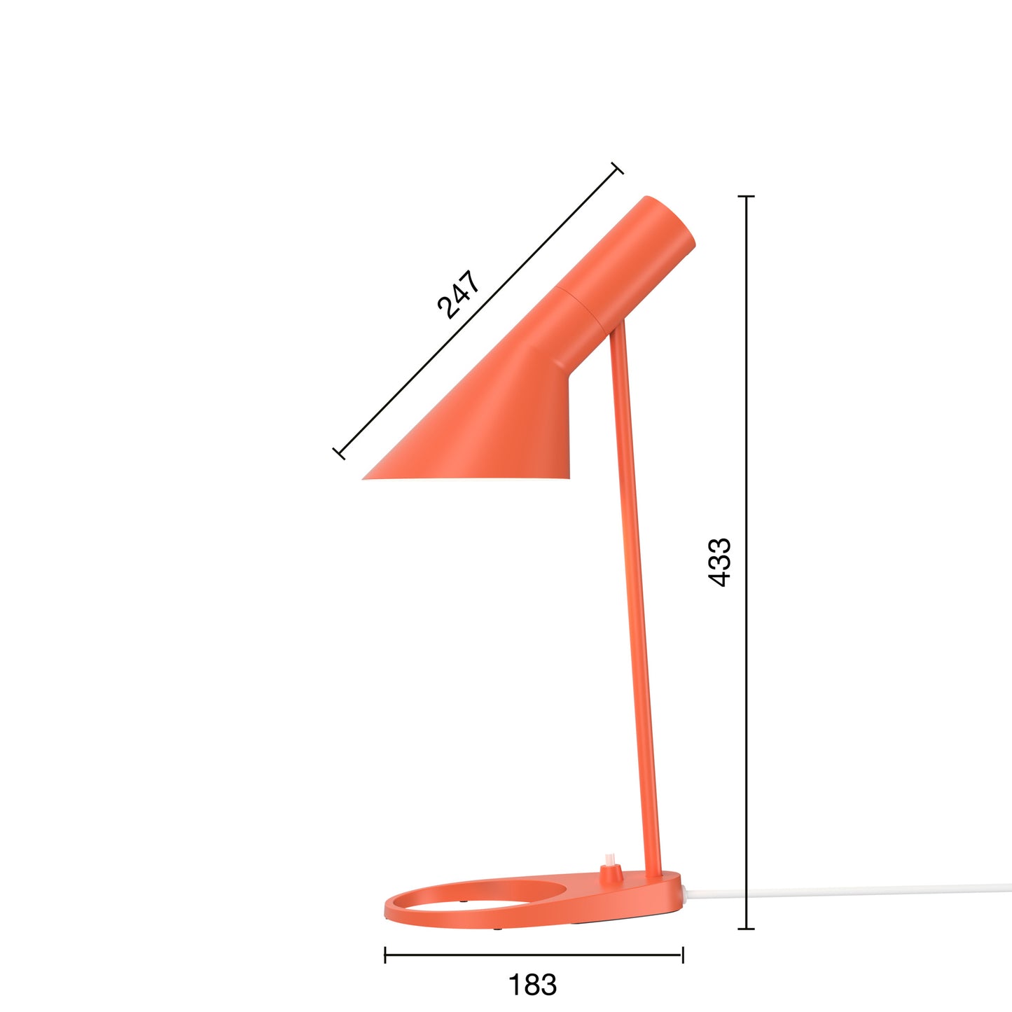 Louis Poulsen AJ Mini Bordlampe - Electric Orange