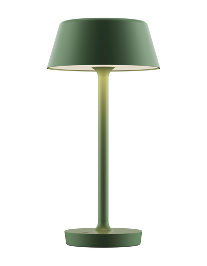 grøn genopladelig bordlampe