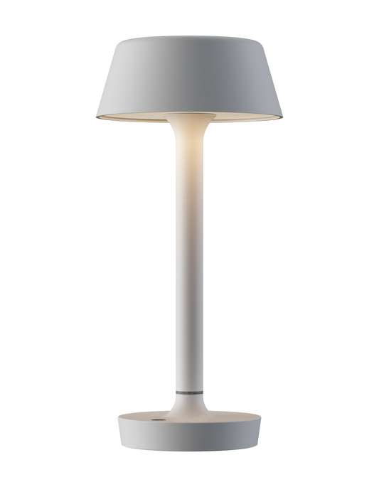 Hvid genopladelig bordlampe