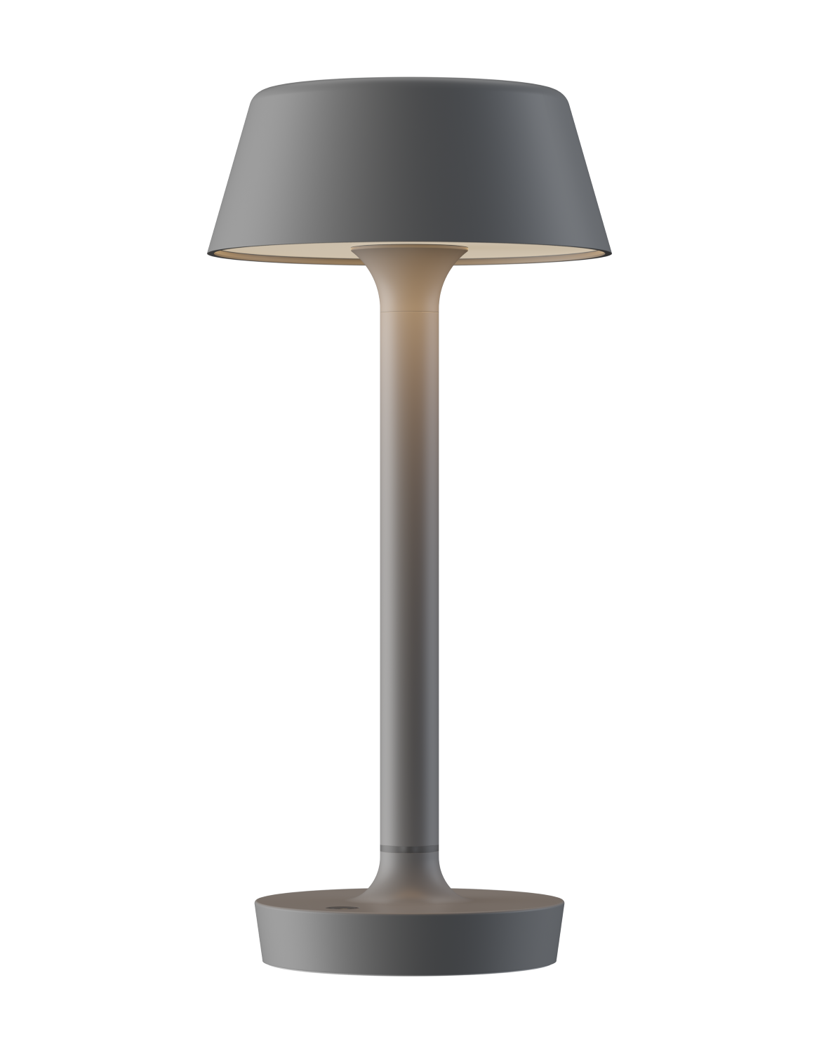 grå genopladelig bordlampe