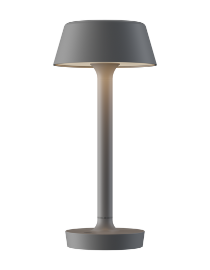 grå genopladelig bordlampe