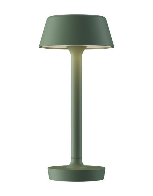 grøn genopladelig bordlampe