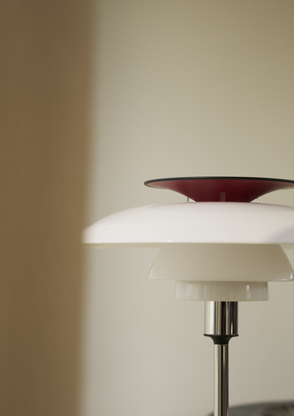 Louis Poulsen PH 80 Bordlampe Opal White/High Lustre Chrome Plated