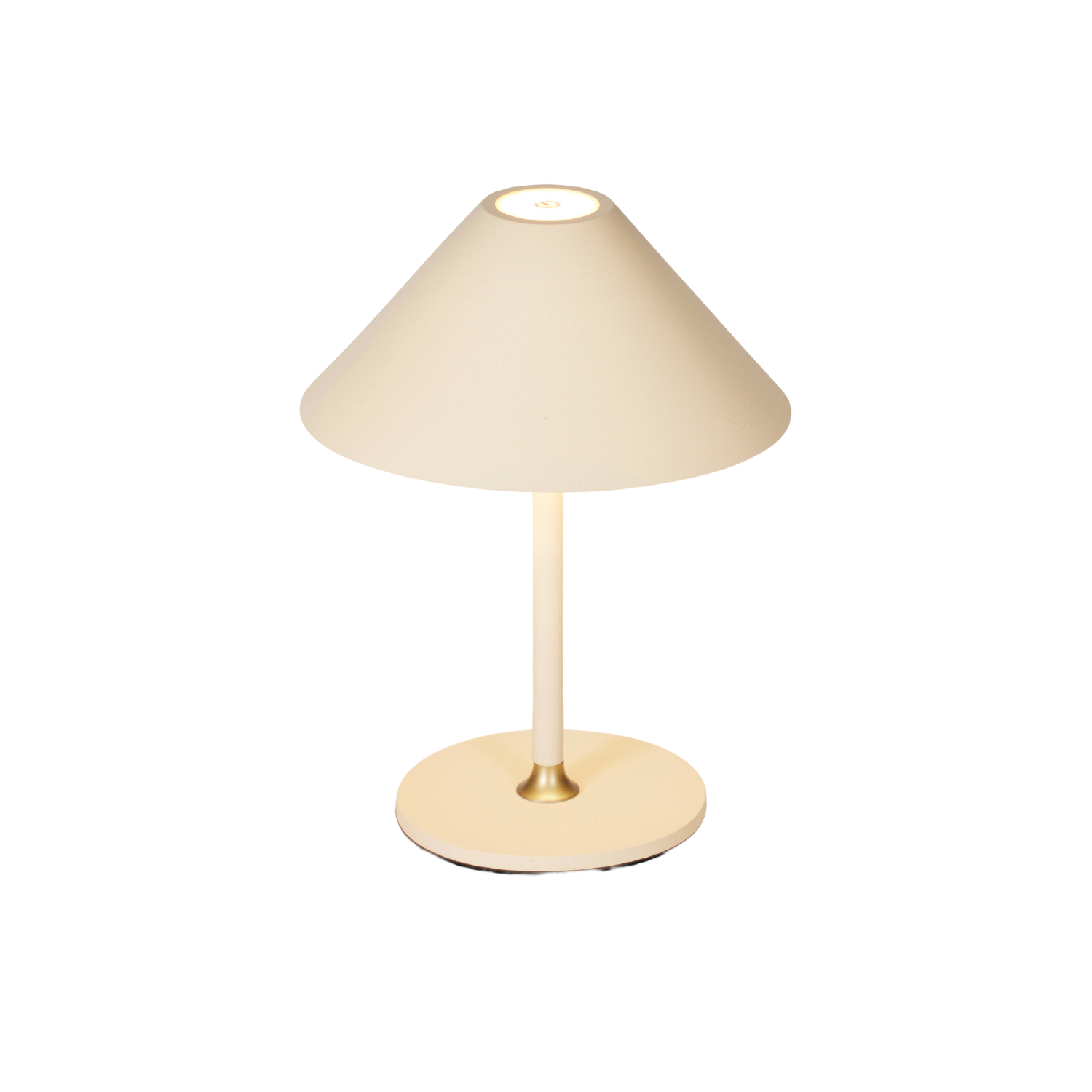 hygge bordlampe i beige