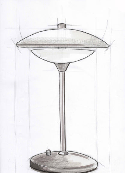 Halo Design Baroni bordslampa Ø30 - Opal/Svart