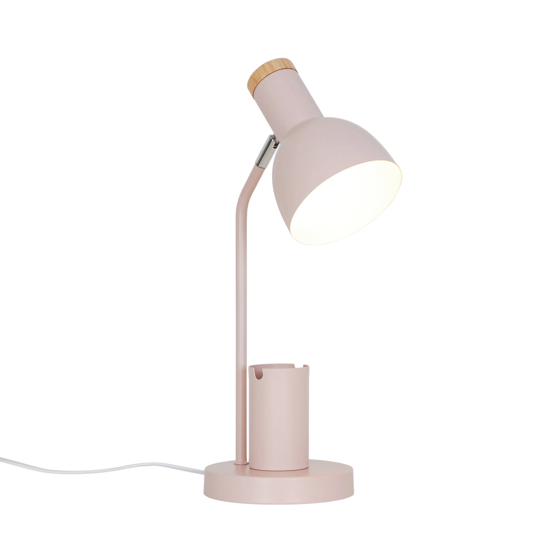 Skrivebordslampe i lyserød