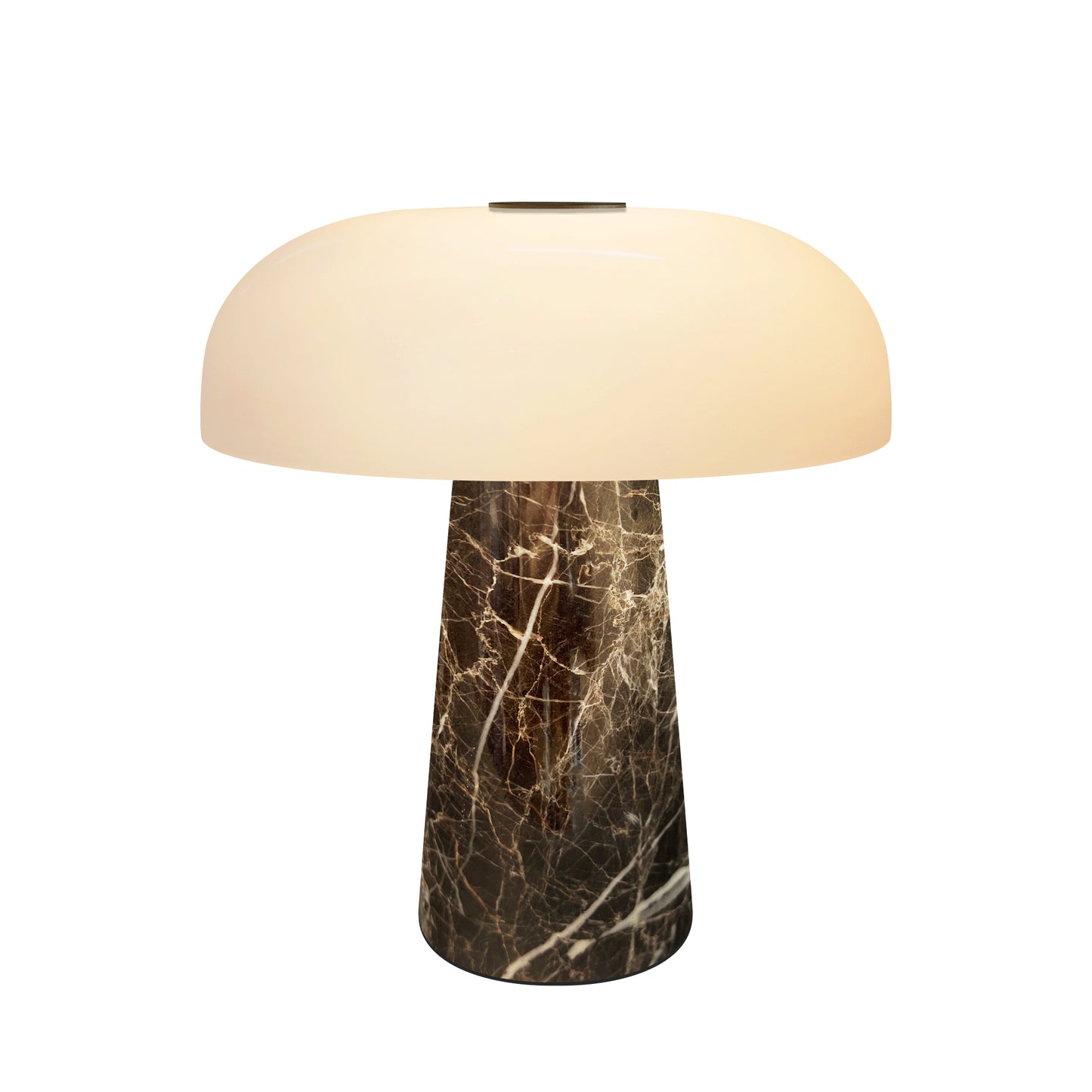 Glossy Mini Portable bordlampe i gråbrun