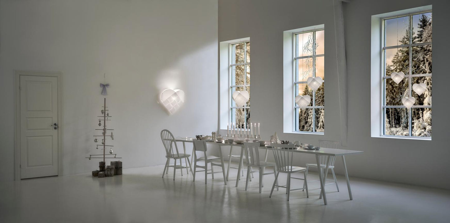 Le Klint - Love & Light Julehjerte Medium Hvid