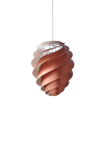 Le Klint Pendant, SWIRL 3, medium, copper, Dia: 40cm
