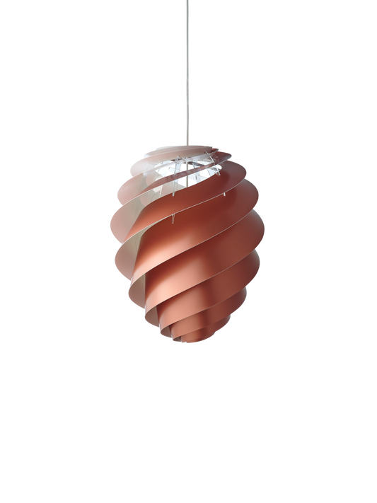 Le Klint Pendant, SWIRL 3, medium, copper, Dia: 40cm