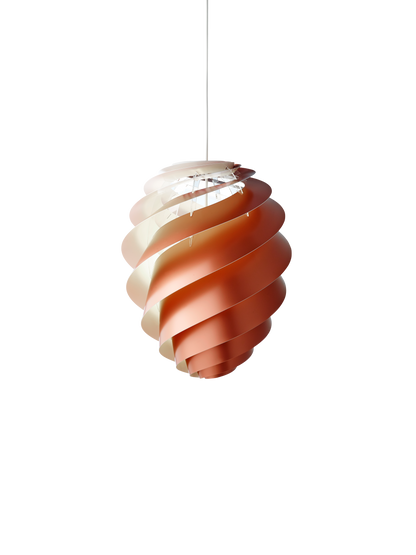 Le Klint Pendant, SWIRL 3, medium, copper, Dia: 40cm