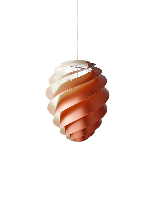 Le Klint Pendant, SWIRL 3, medium, copper, Dia: 40cm