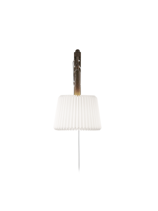 Le Klint Wall lamp, SAX, smoked oak, incl. shade 120XS