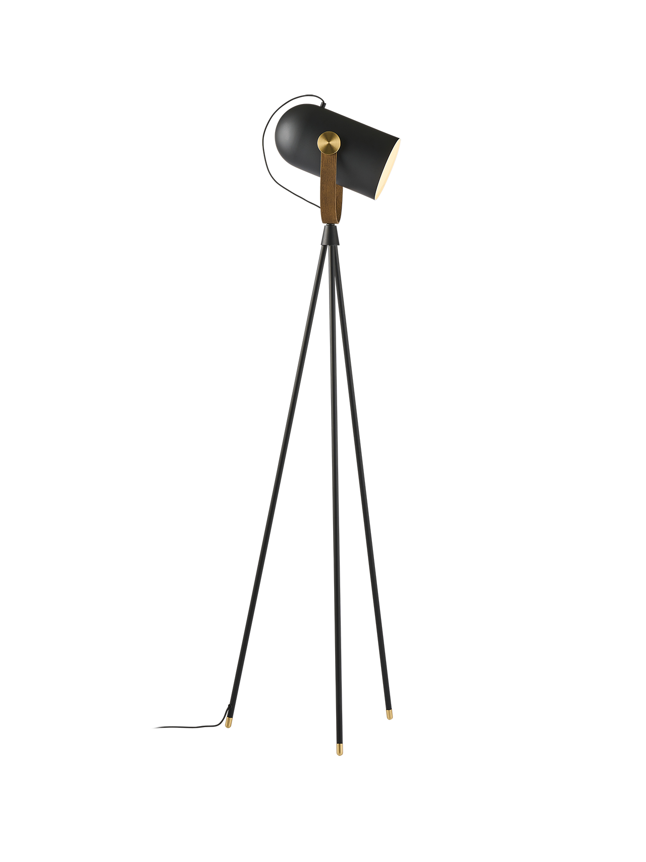 Le Klint 362 CARRONADE II gulvlampe, sort/røget eg