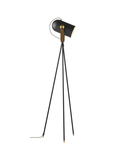 Le Klint 362 CARRONADE II gulvlampe, sort/røget eg