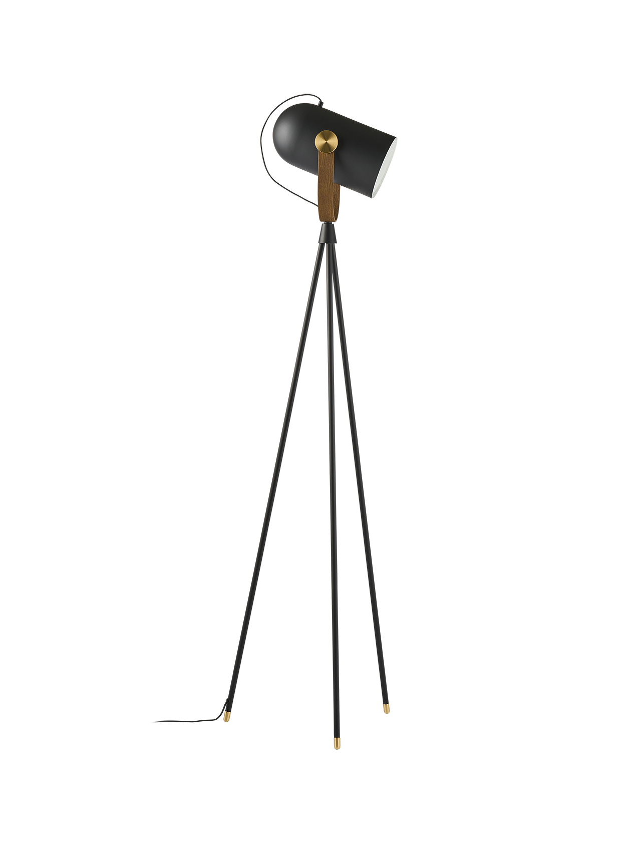 Le Klint 362 CARRONADE II gulvlampe, sort/røget eg