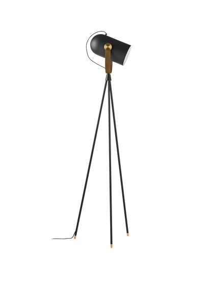 Le Klint 362 CARRONADE II gulvlampe, sort/røget eg