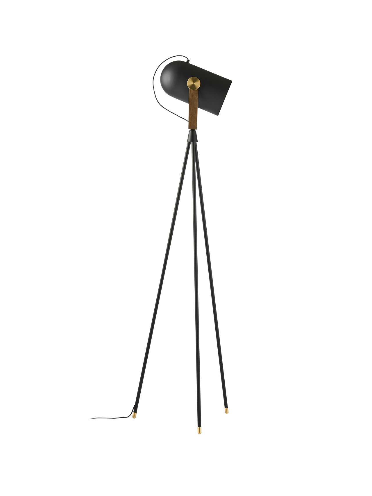 Le Klint 362 CARRONADE II gulvlampe, sort/røget eg