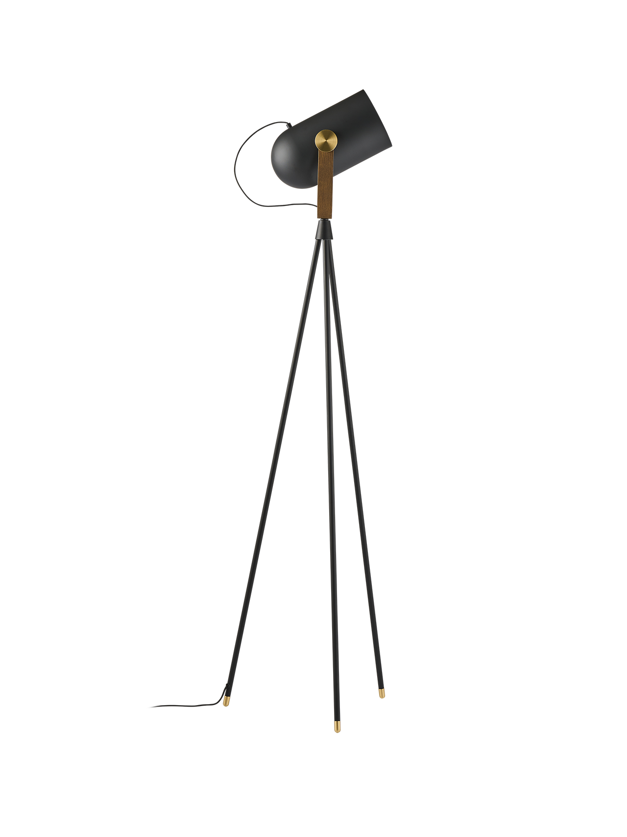 Le Klint 362 CARRONADE II gulvlampe, sort/røget eg