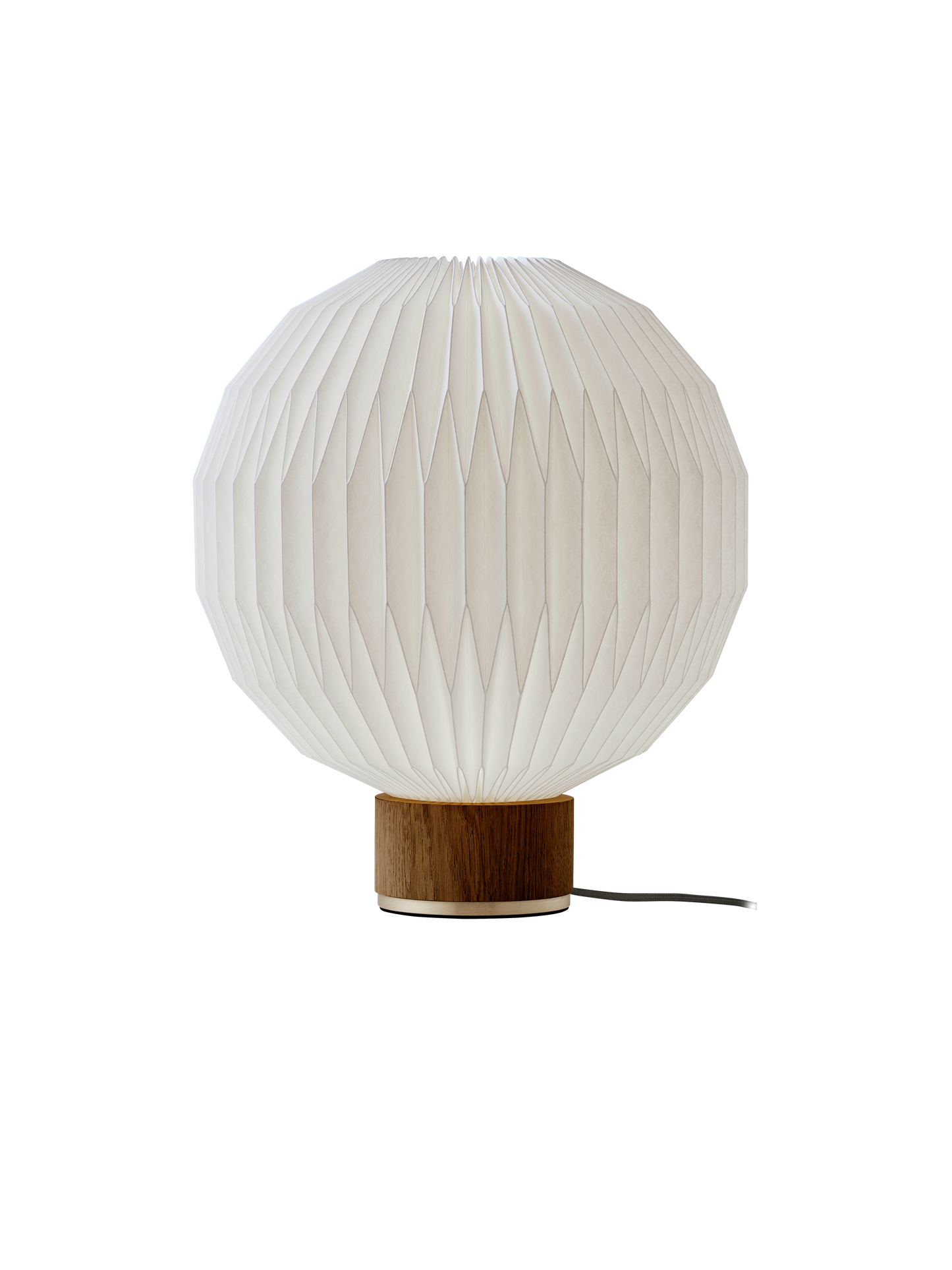 Le Klint Bordslampa, sockel i rökt ek, mediuml, pappersskärm