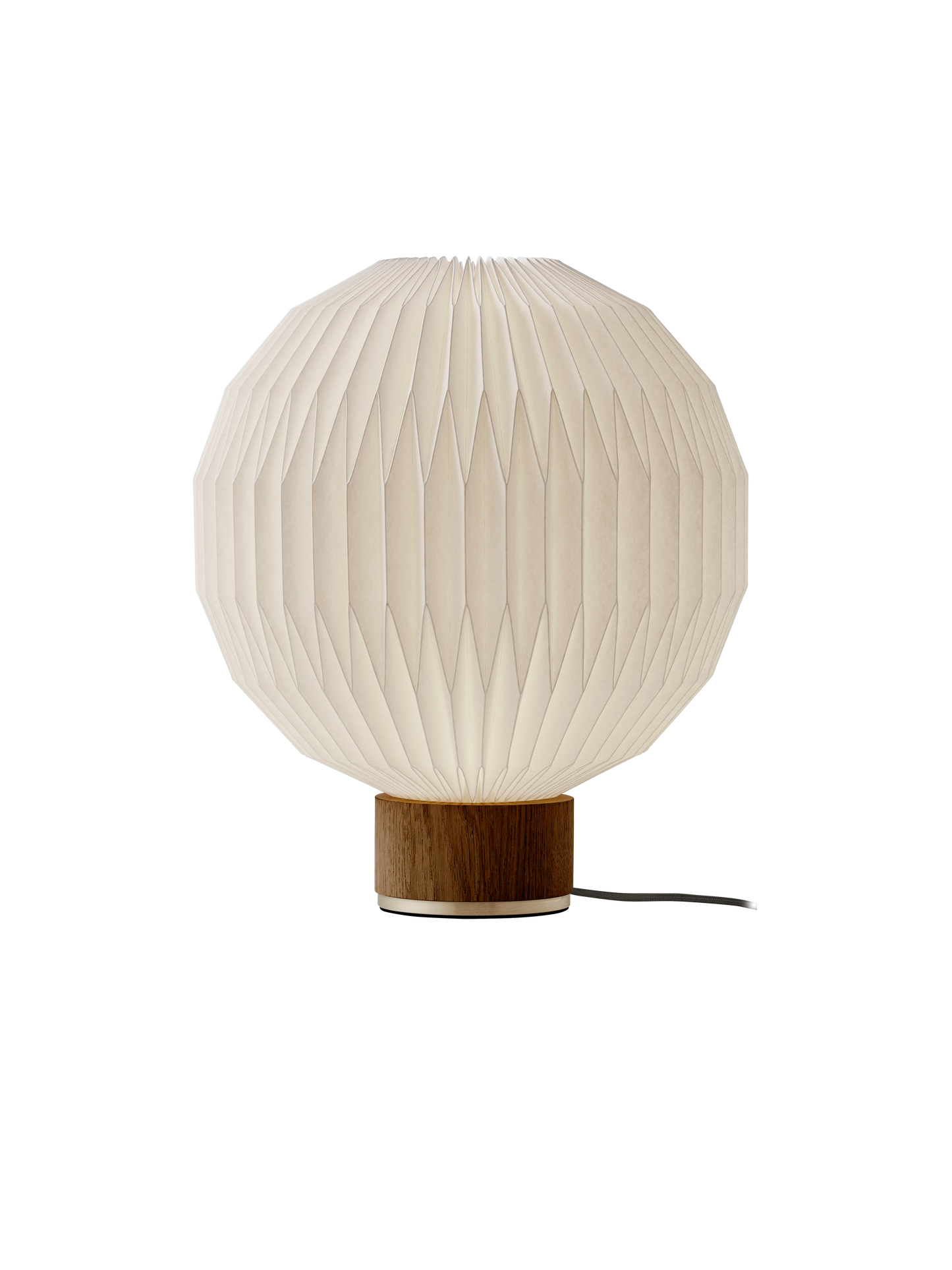 Le Klint Bordslampa, sockel i rökt ek, mediuml, pappersskärm