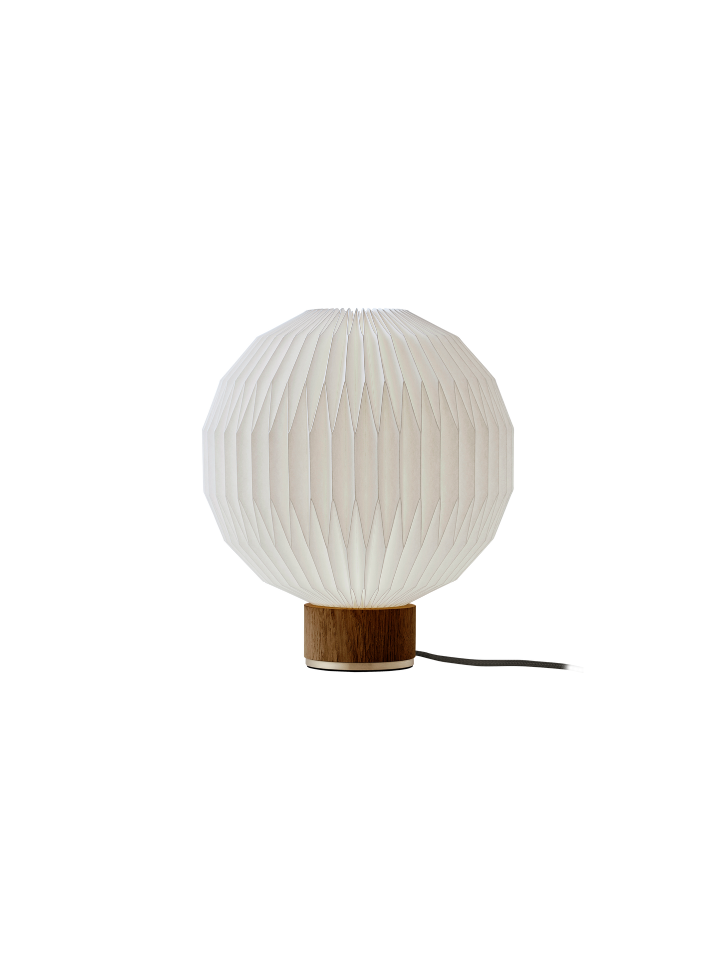 Le Klint 375 bordlampe, smoked oak base, small, papir skærm