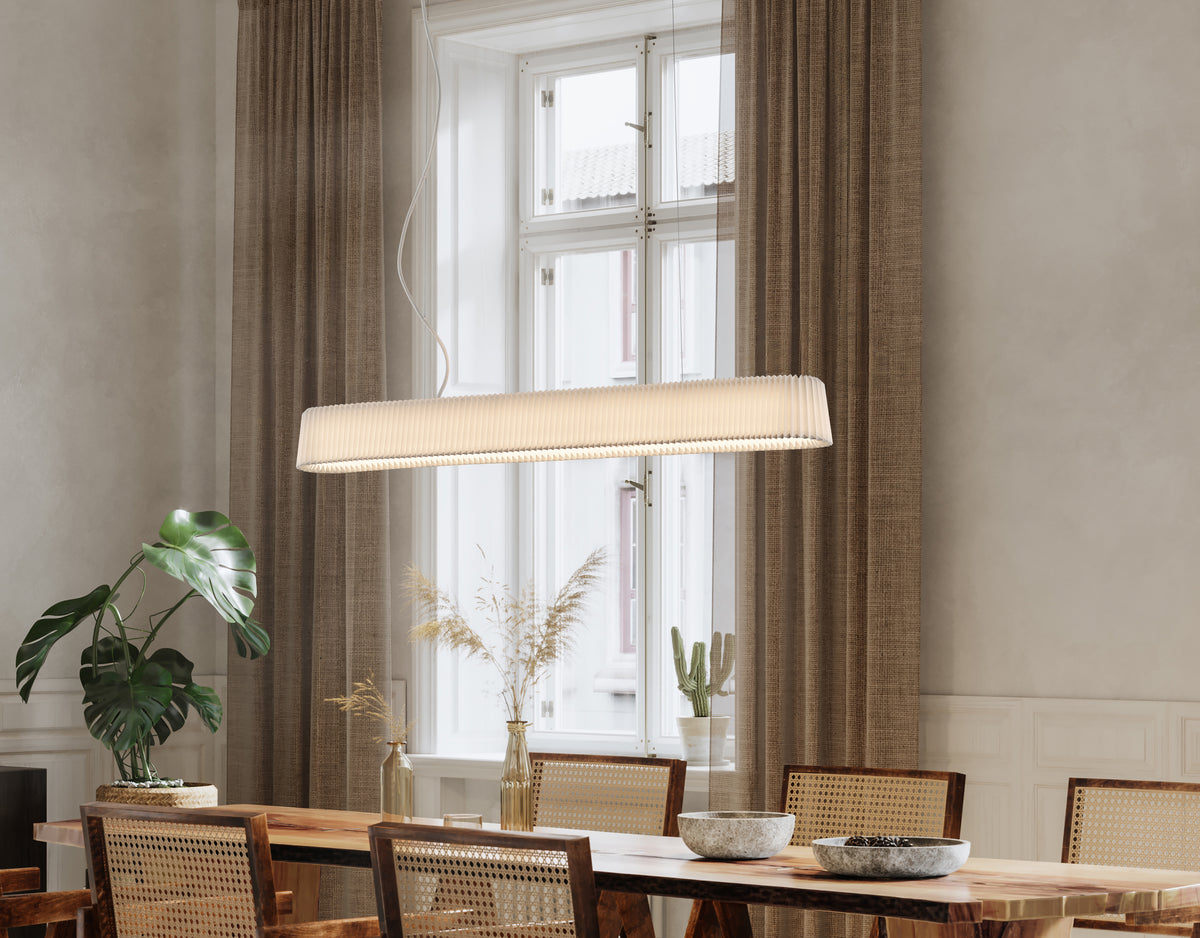 LE KLINT Long Pleat pendel – hvid standardskærm