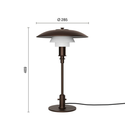 Louis Poulsen PH 3/2 bordlampe - aged brass/opal