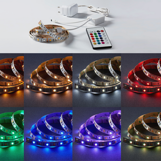 Nielsen Light - LED Light-Strip 2m med fjärrkontroll RGB/CCT (färg/vit)