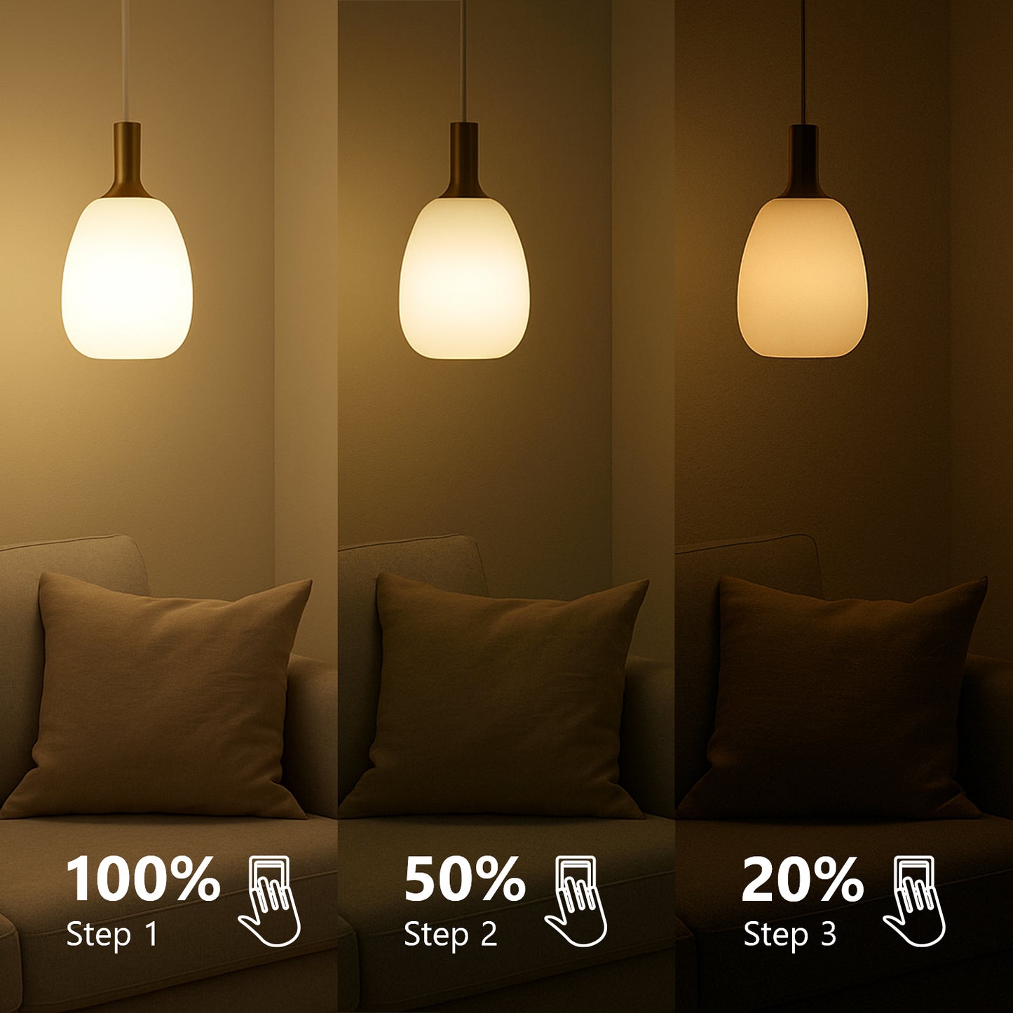 E27 - A60 - Step-dim - 2700 Kelvin - 806 Lumen